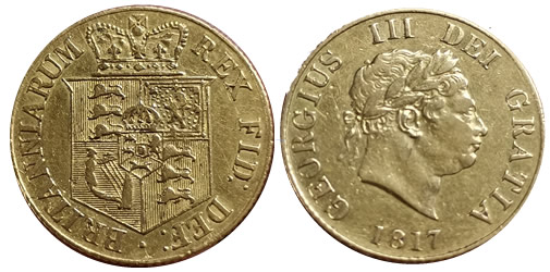 George III gold half sovereign