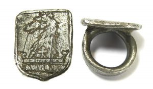 a post-medieval silver hawking vervel