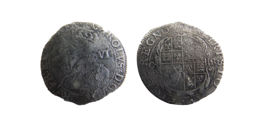 Charles I sixpence