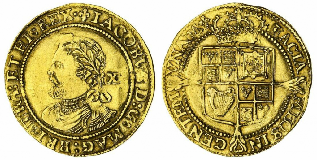 Lot 5348, James I Laurel of 20 shillings