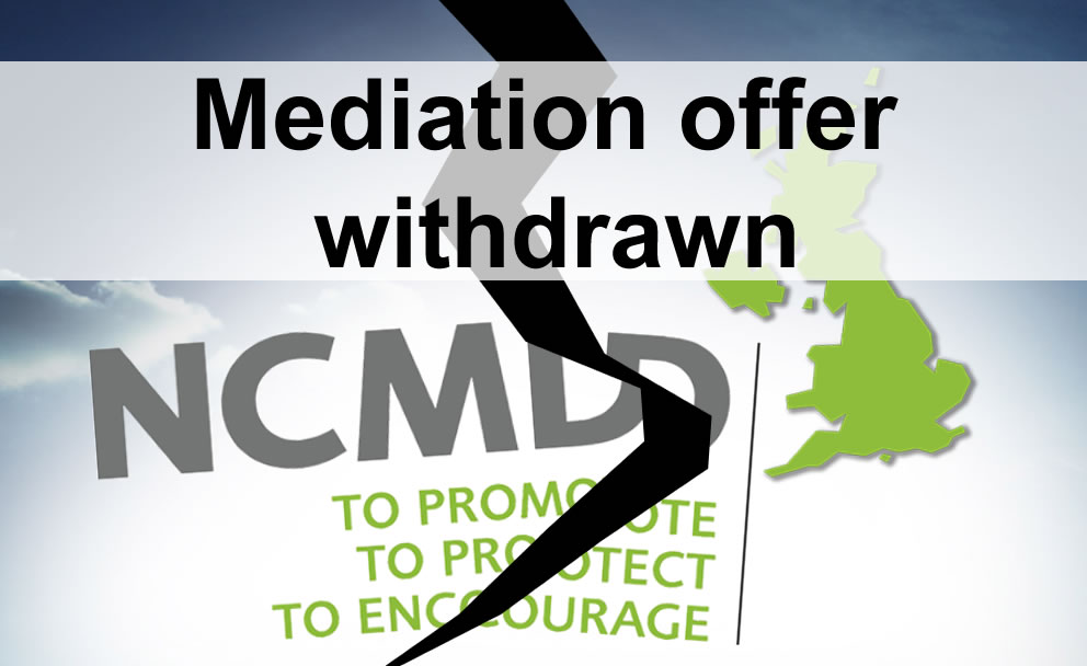 NCMD mediation withdrawn