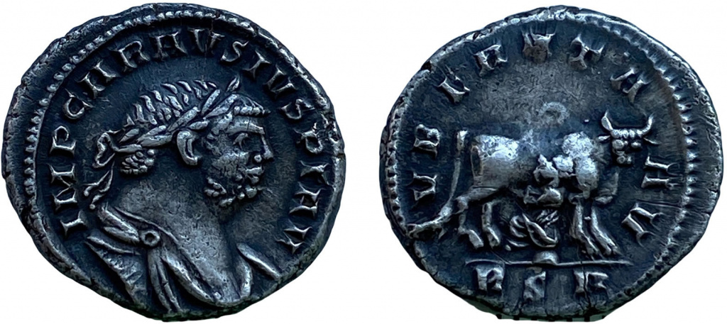 Silver denarius of Carausius