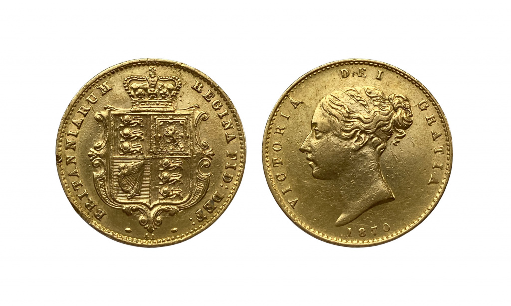 gold half sovereign of Victoria