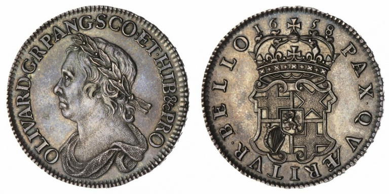 Oliver Cromwell half crown