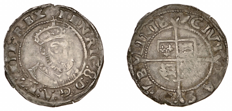 Posthumous coinage, Threepence, type IV, Dublin