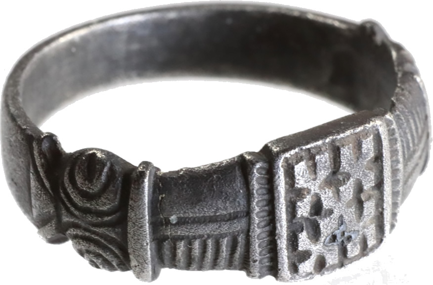 medieval silver finger ring