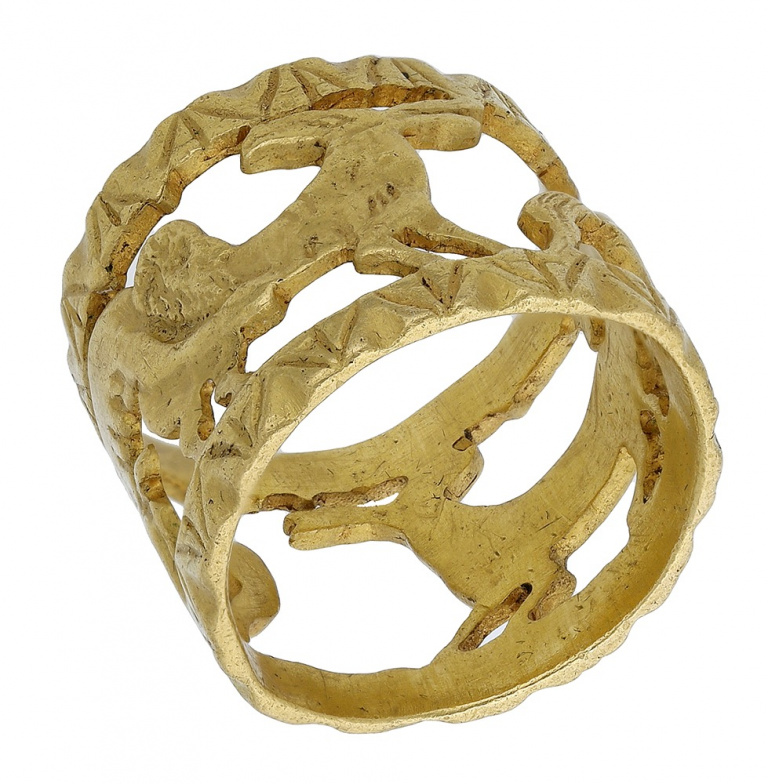 Gold erotic ring