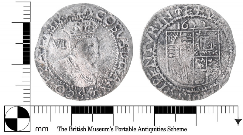 Contemporary copy of a sixpence of James I