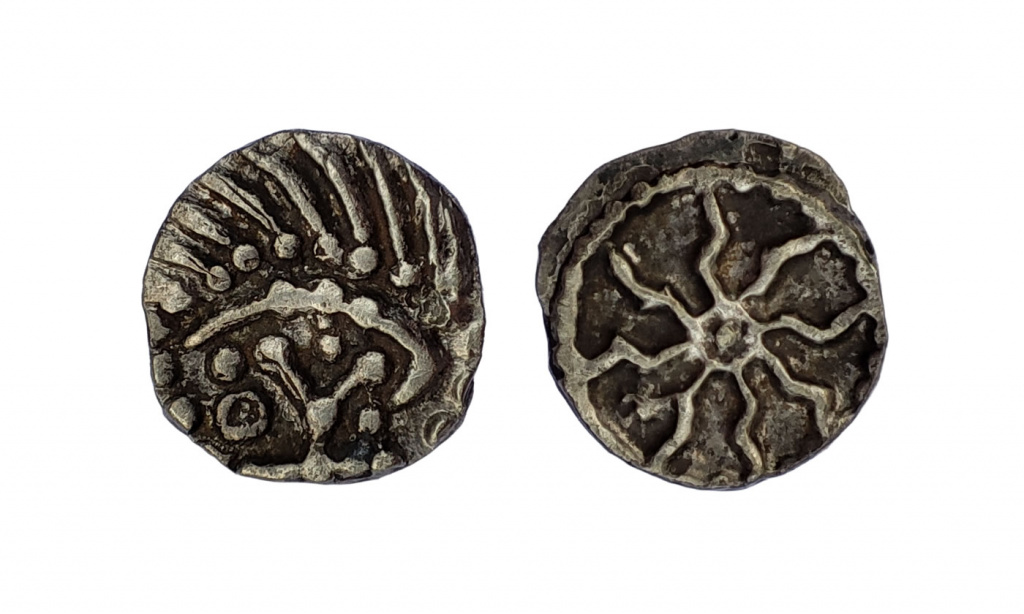 Anglo-Saxon "stepped cross" sceatta