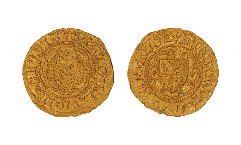 Calais mint quarter noble of Henry VI