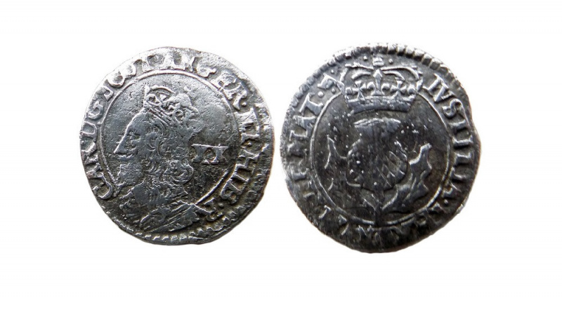 Scottish twenty pence piece of Charles I