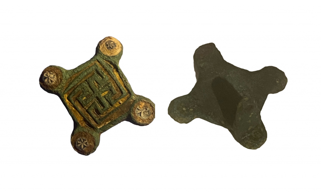 Roman swastika brooch