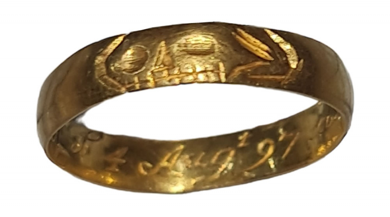 Memento Mori gold ring