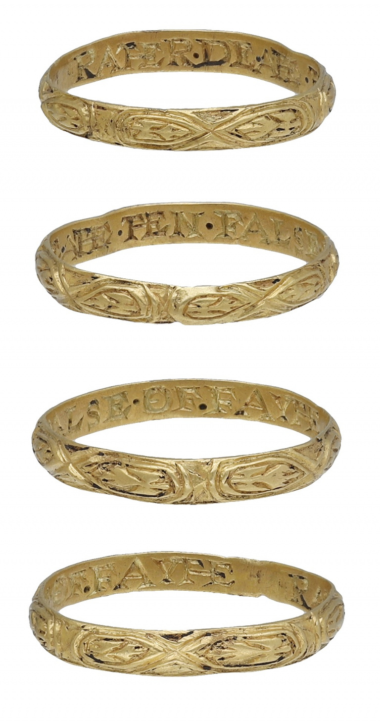 A late 16th/early 17th century gold posy ring