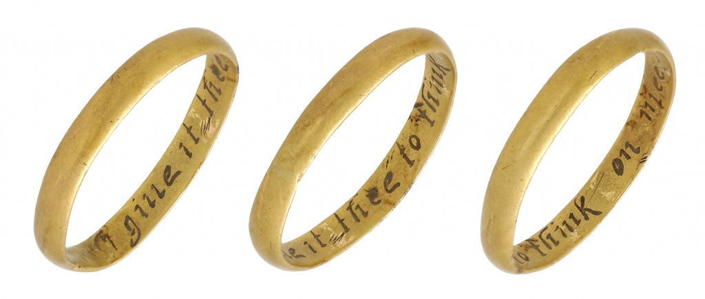 18th century gold posy ring