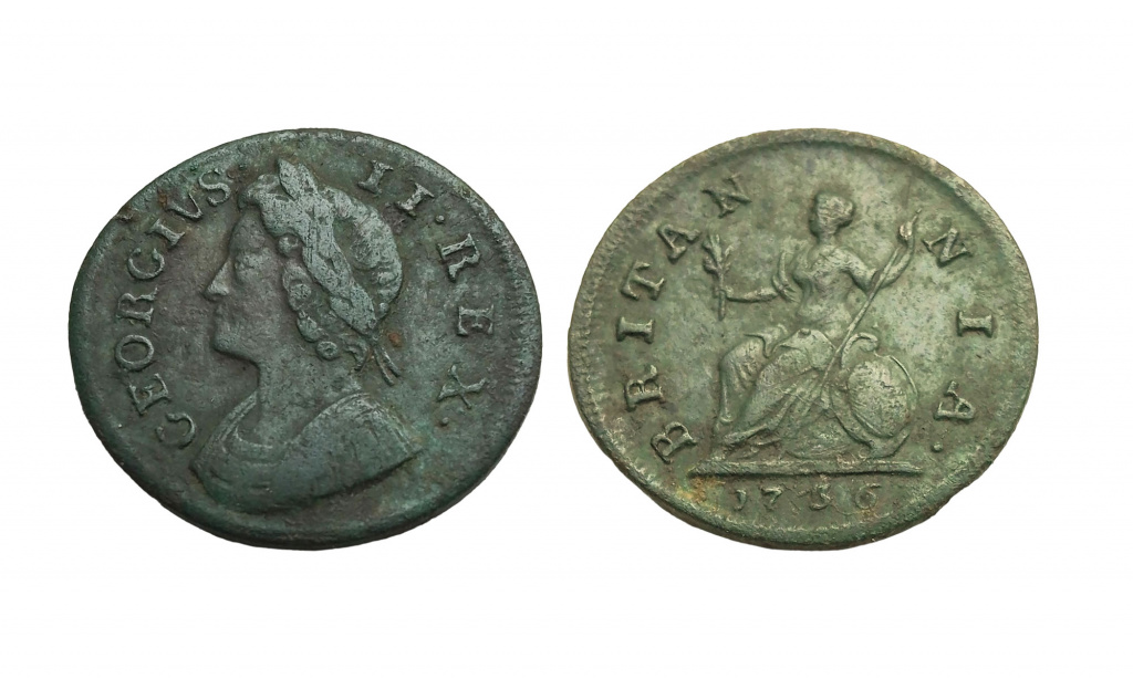 George II copper farthing