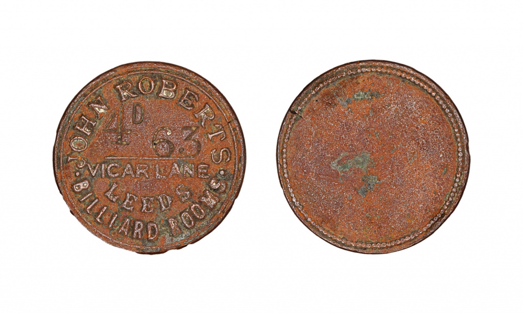 John Roberts billiard rooms token