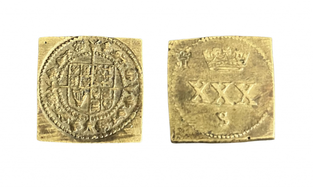 Coin weight for a James I gold rose ryal