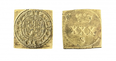 Coin weight for a James I gold rose ryal