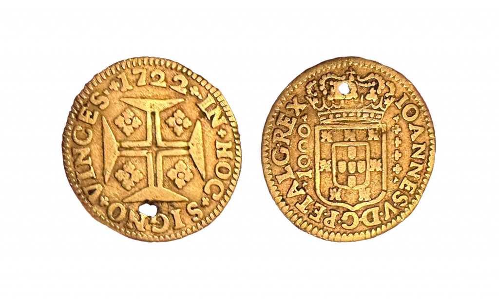 1000 reis gold piece of John V of Portugal