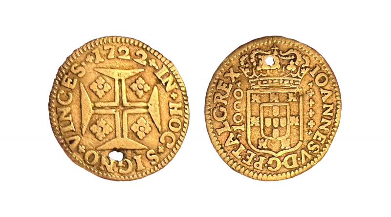 1000 reis gold piece of John V of Portugal