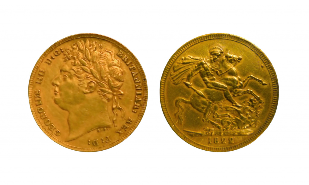 Gold sovereign of George IV