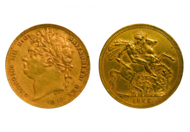 Gold sovereign of George IV