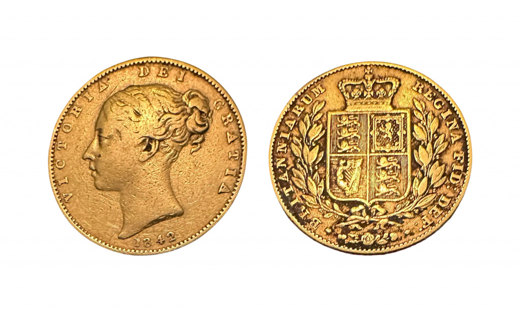 Gold half sovereign of Queen Victoria