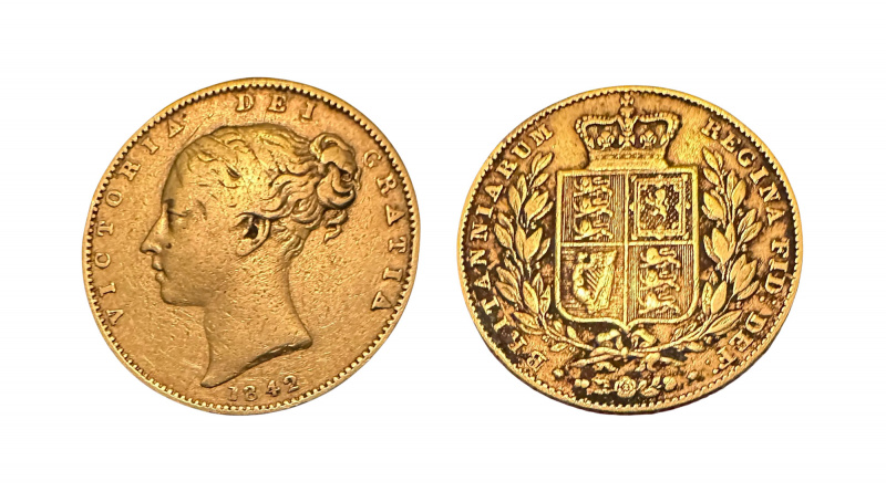 Gold half sovereign of Queen Victoria