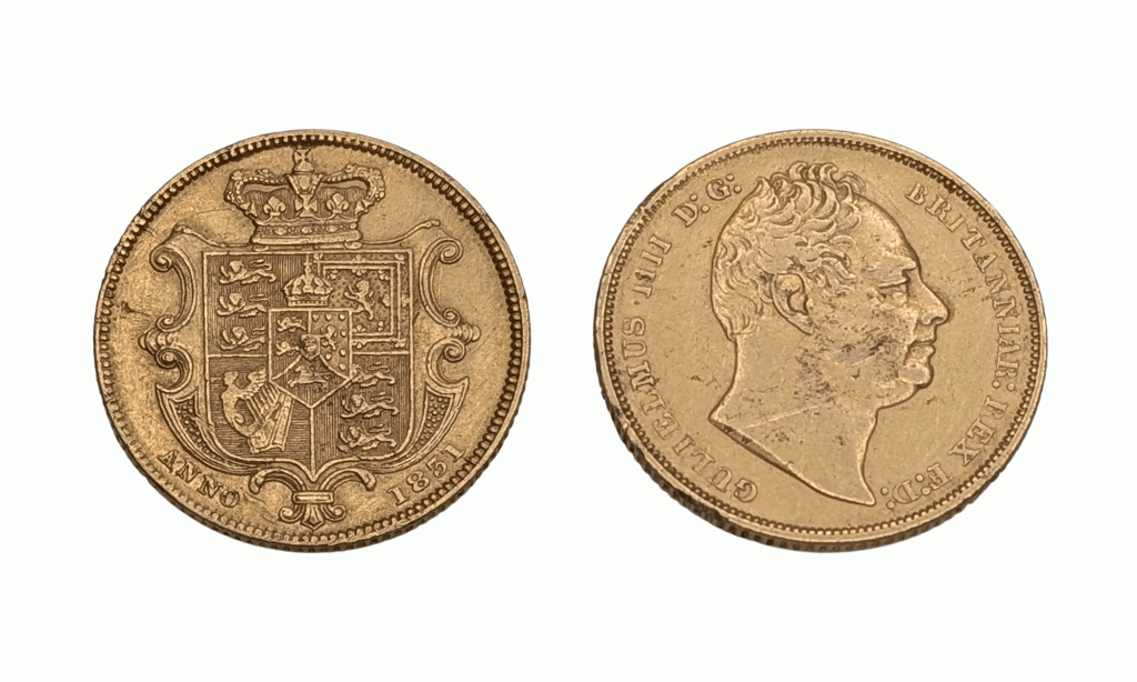 Gold sovereign of William IV