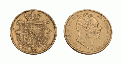 Gold sovereign of William IV