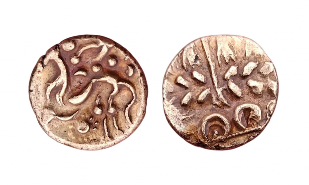 Ancient British gold stater of the Corieltavi