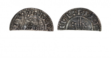 Cut halfpenny of of Edward the Confessor