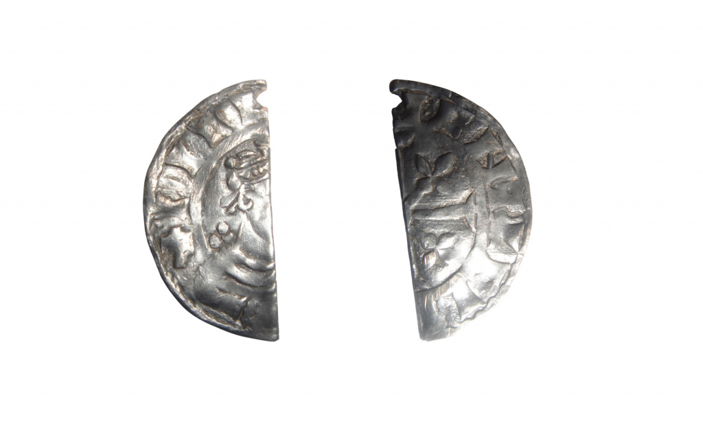 Cut halfpenny of William II