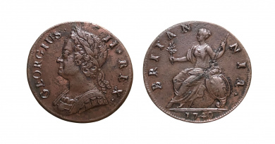 halfpenny of George II