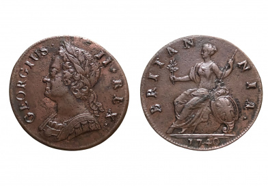 halfpenny of George II