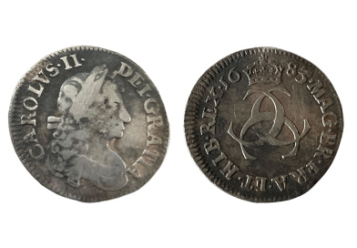 threepence piece of Charles II