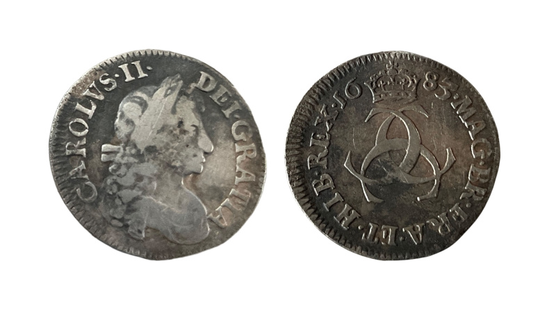 threepence piece of Charles II