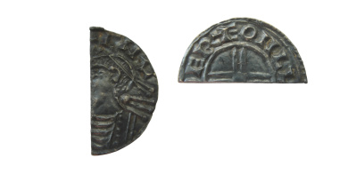 cut halfpenny of cnut