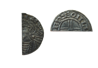 cut halfpenny of cnut
